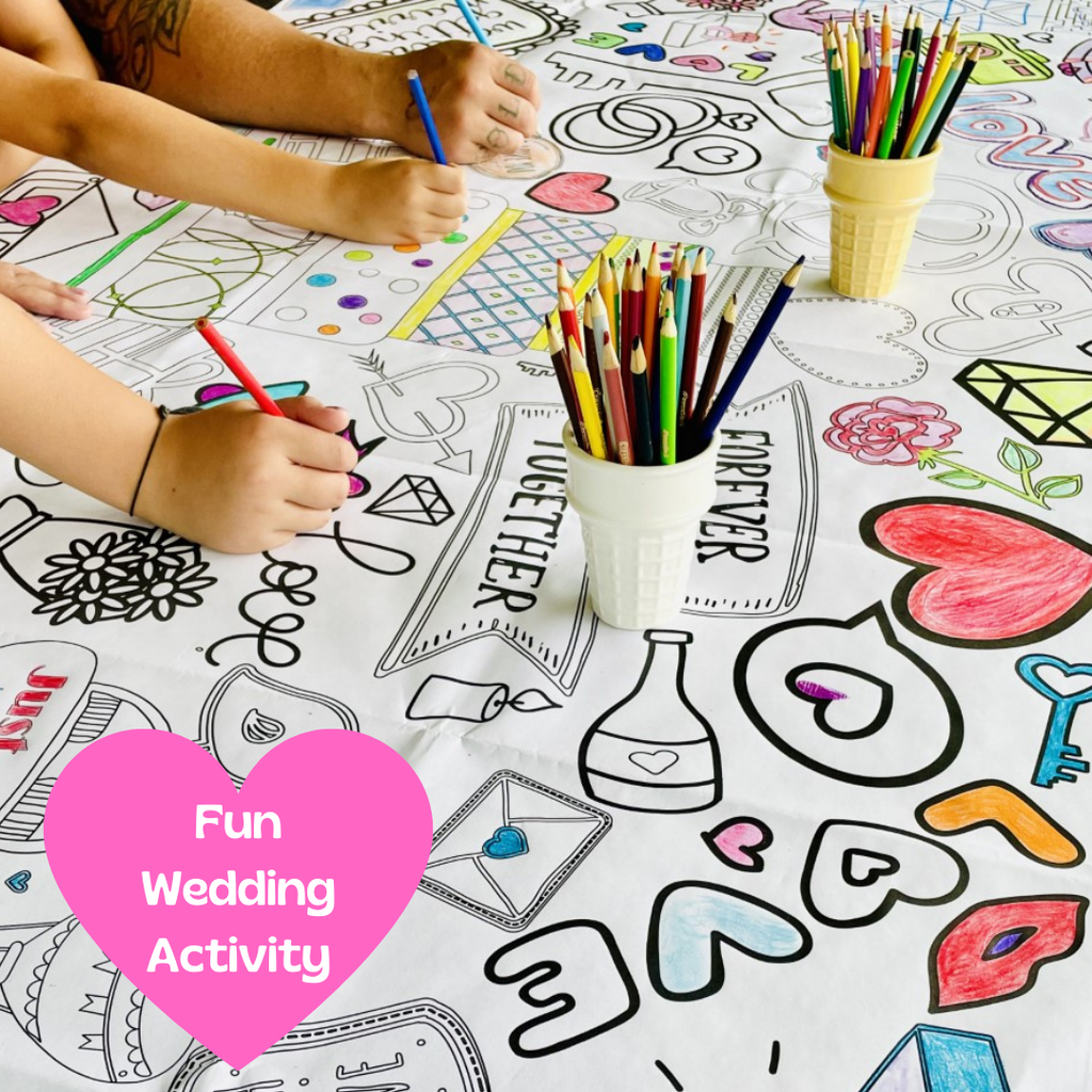 Kid Friendly Wedding Activity: Themed Coloring Station