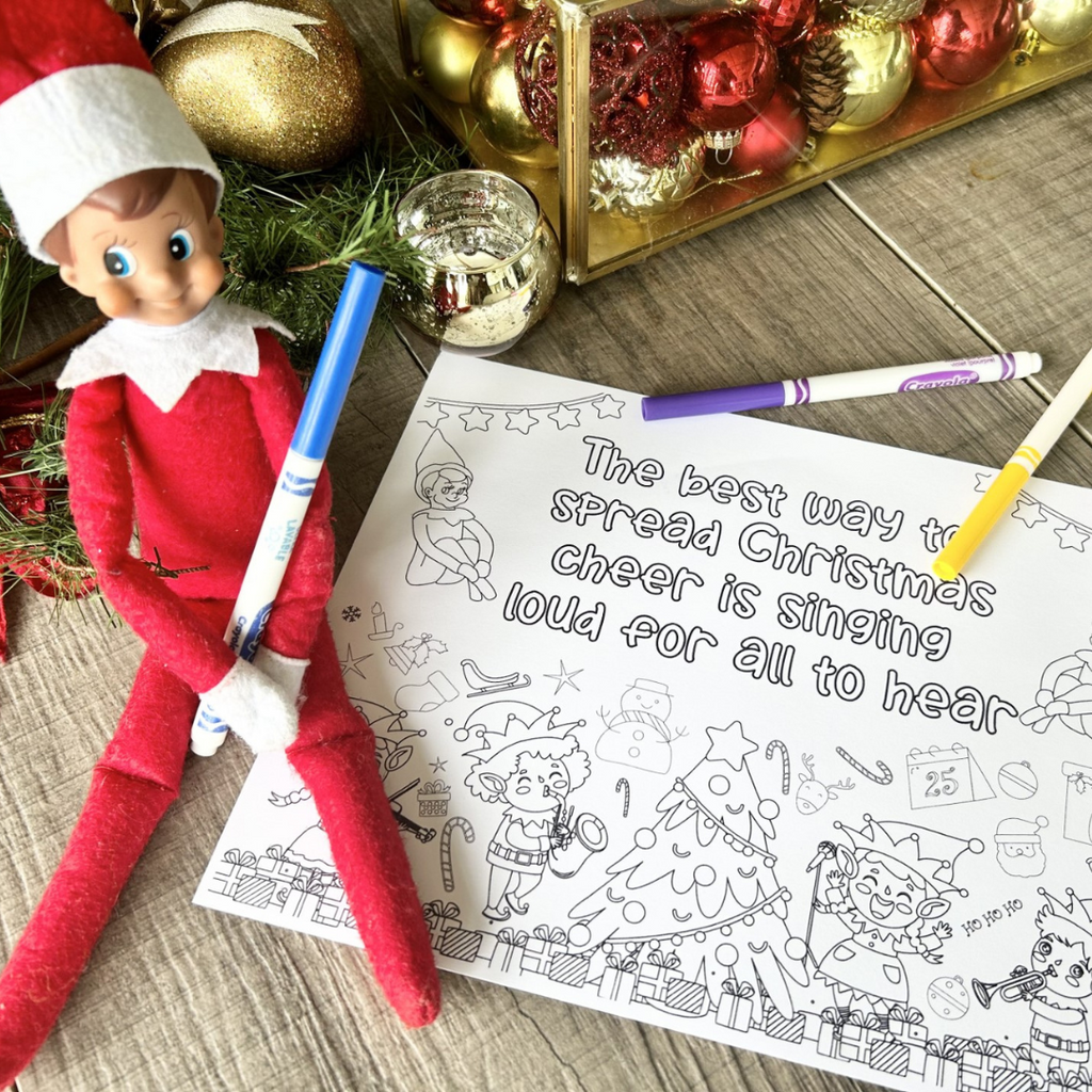 Elf on the Shelf Ideas: Elf Coloring Page Printable and More ...