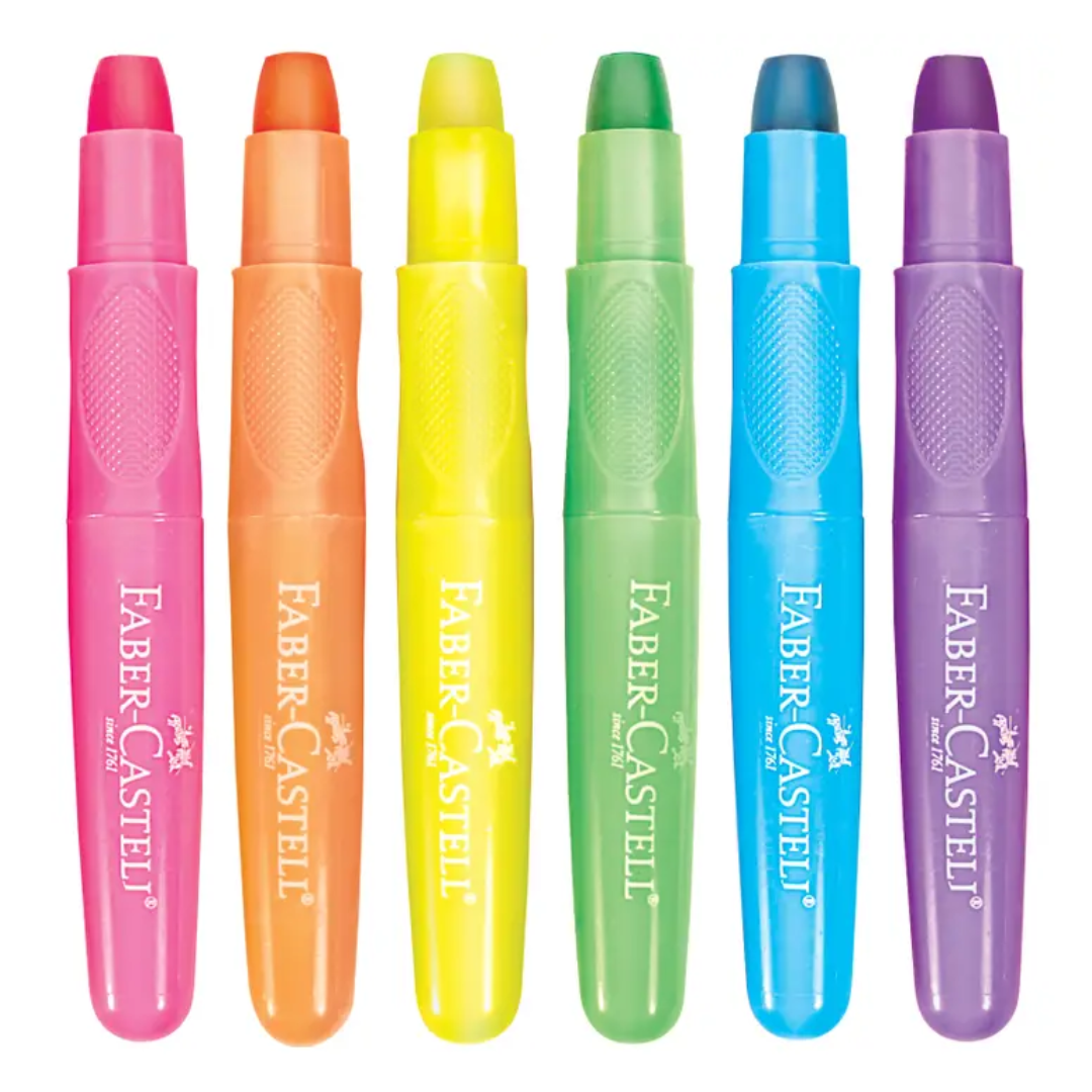 6 Neon Gel Crayons in Storage Case – Creative Crayons Workshop