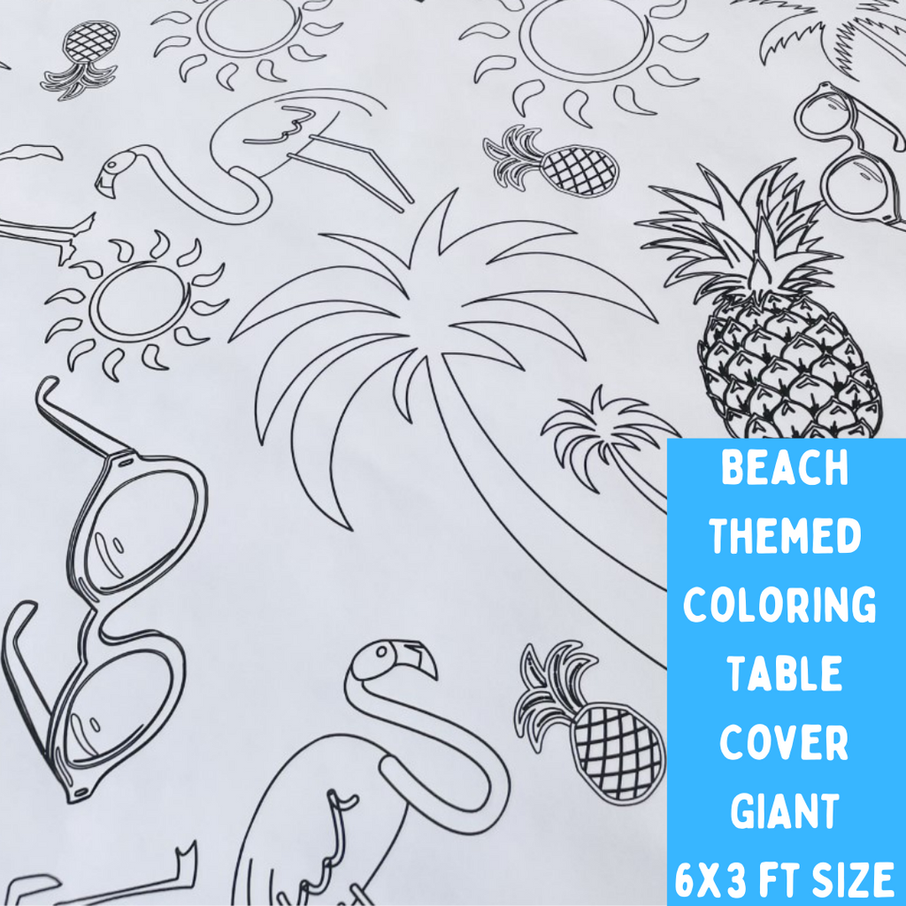 Beach Coloring Tablecloth – Creative Crayons Workshop