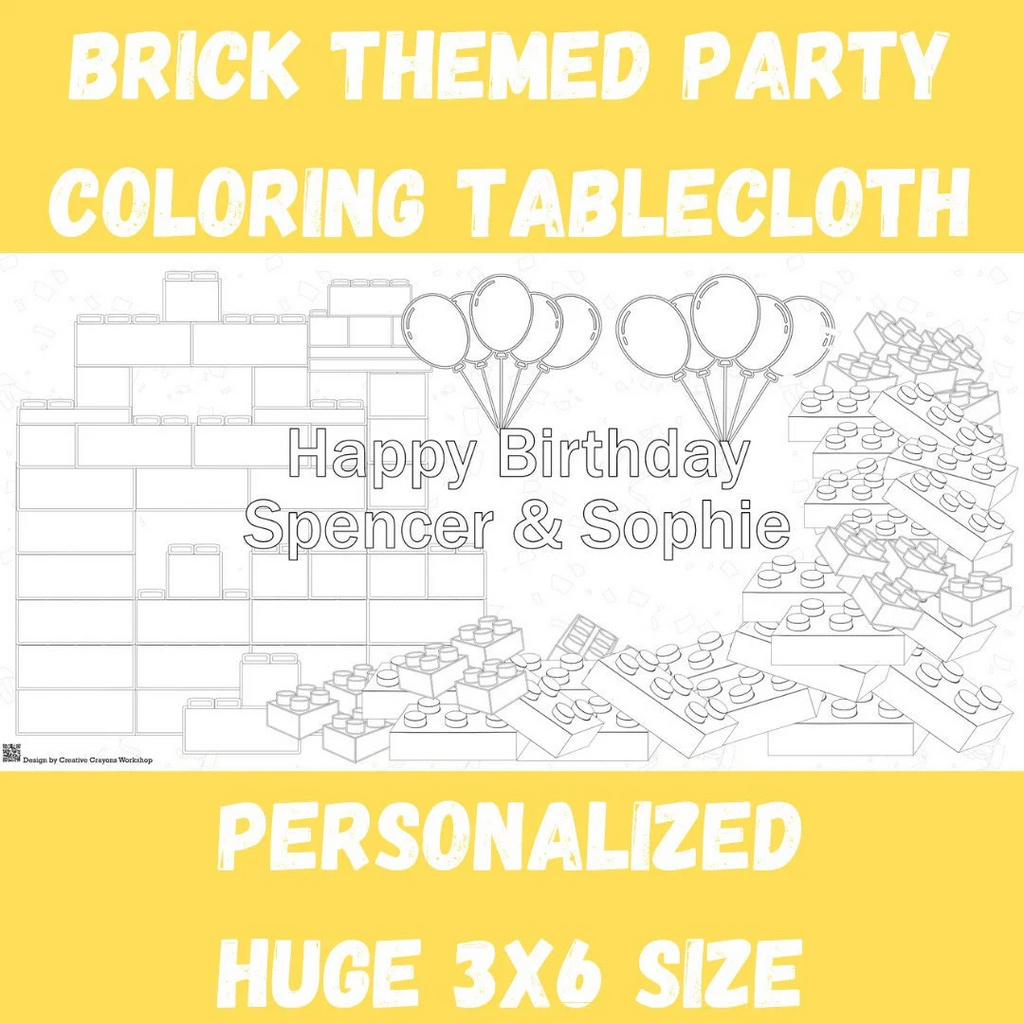 Minecraft Coloring Tablecloth