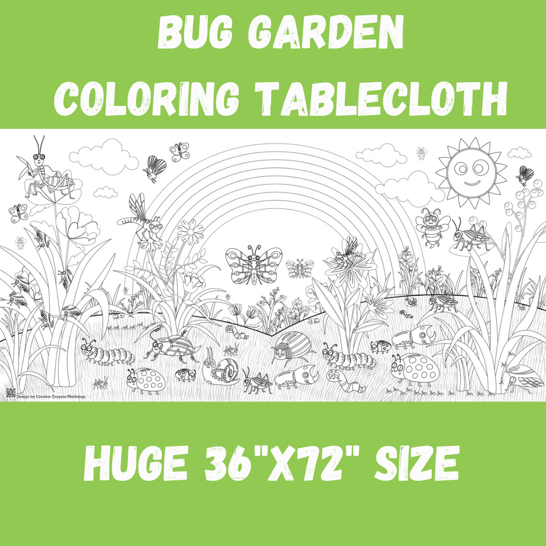 Bugs Coloring Tablecloth – Creative Crayons Workshop