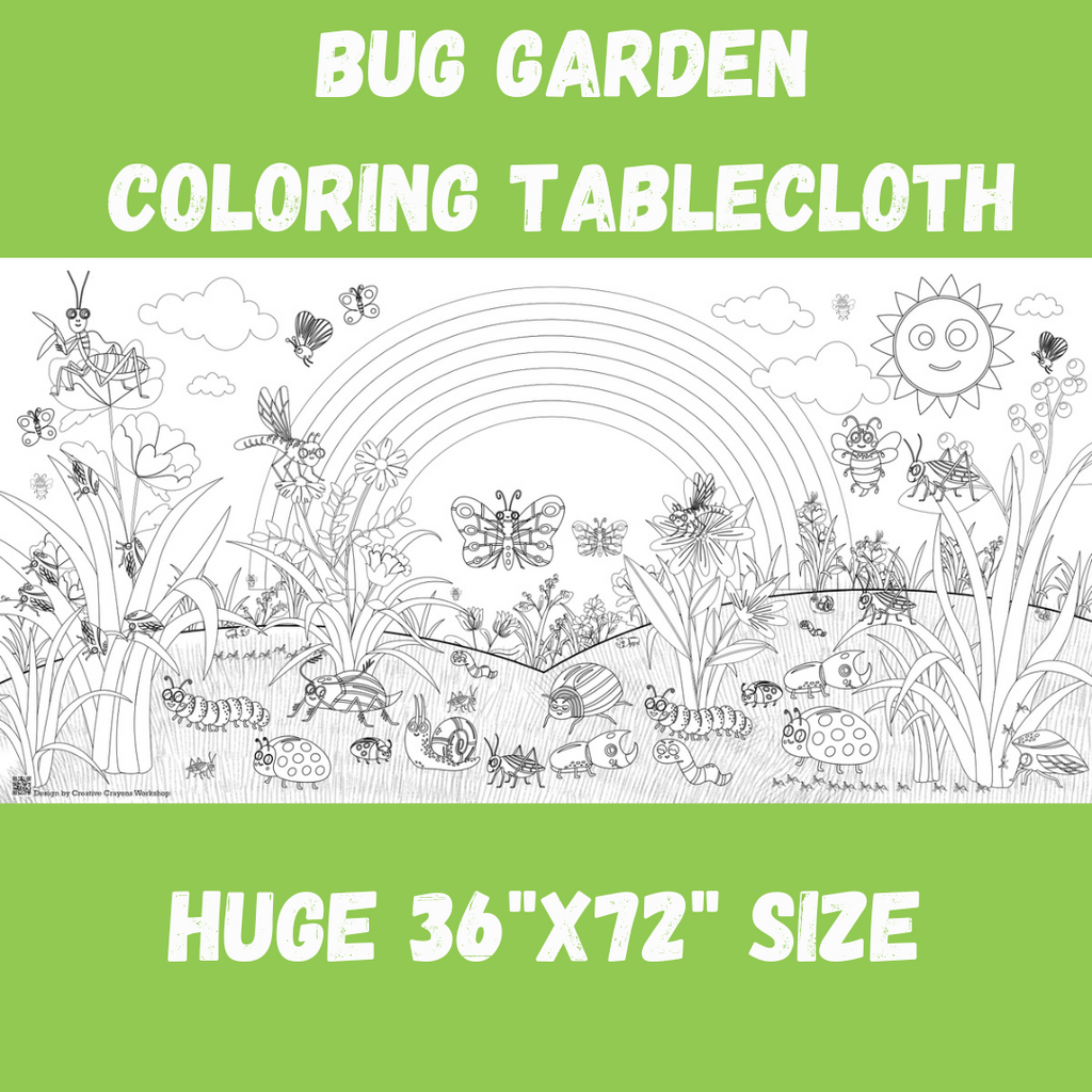 Bugs Coloring Tablecloth – Creative Crayons Workshop
