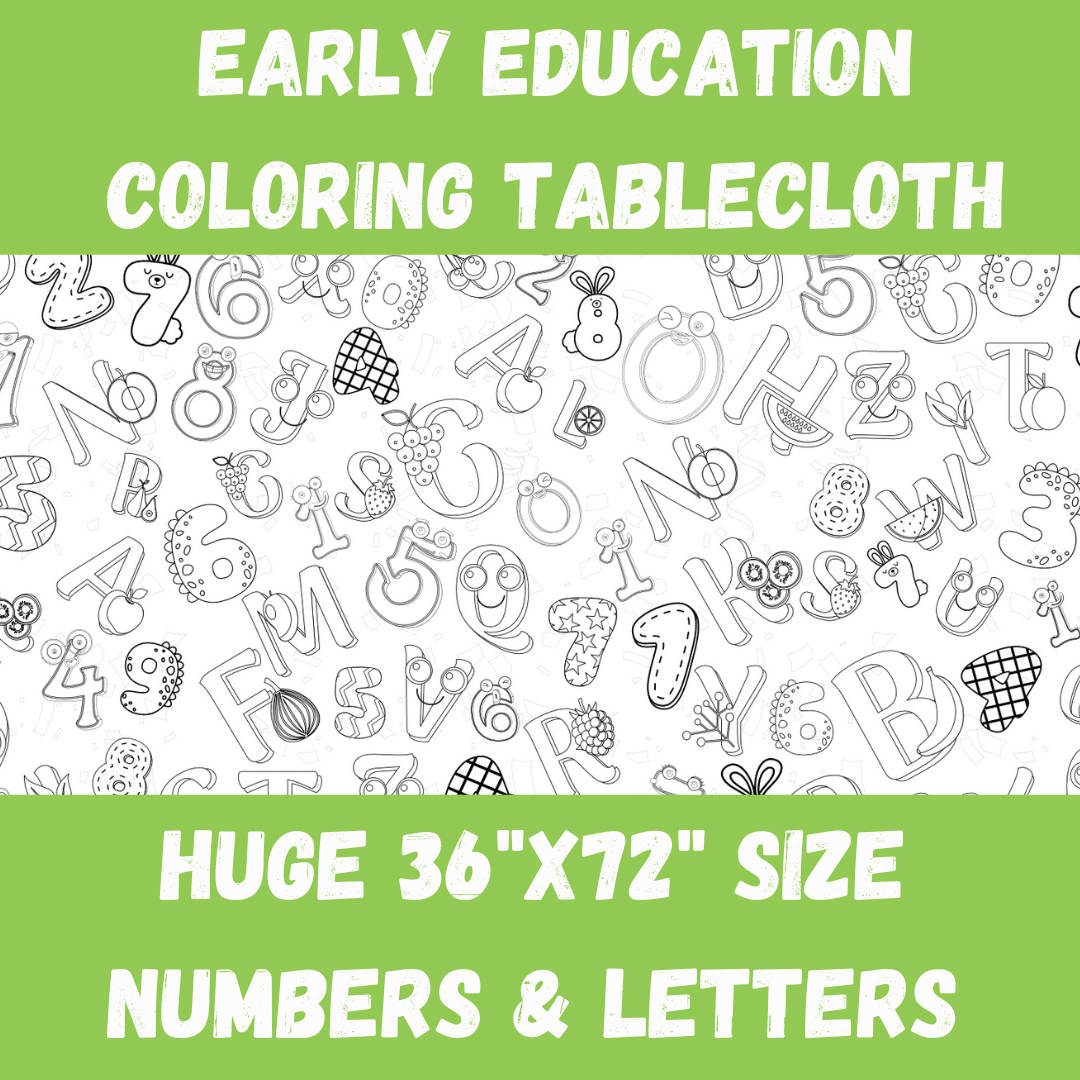 ABC 123 Coloring Tablecloth – Creative Crayons Workshop