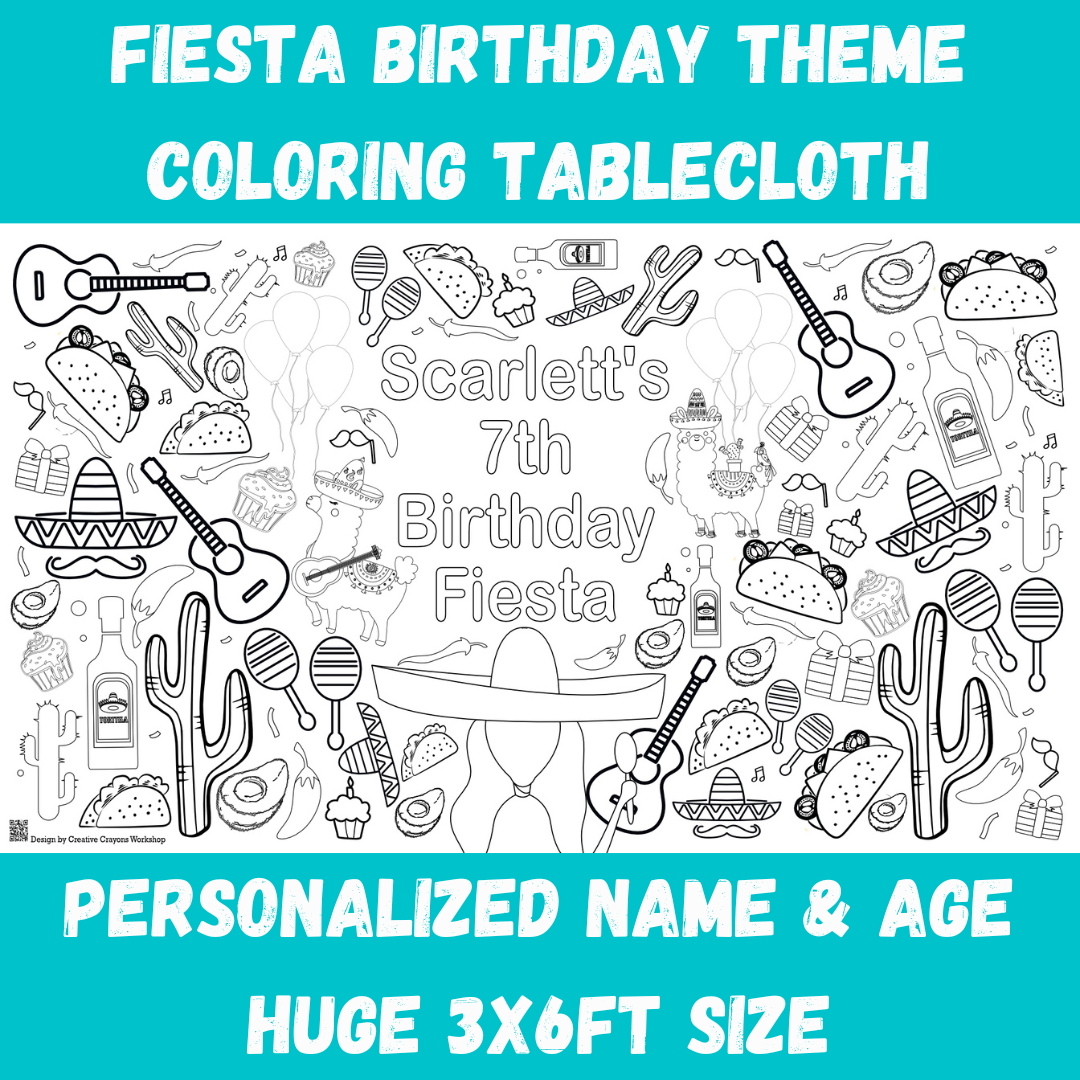 Fiesta Coloring Tablecloth – Creative Crayons Workshop