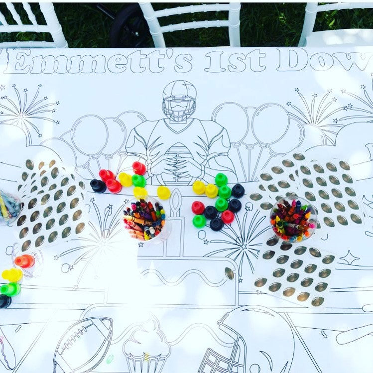 Table Football Colour In Football Coloring Tablecloth – Creative Crayons Workshop