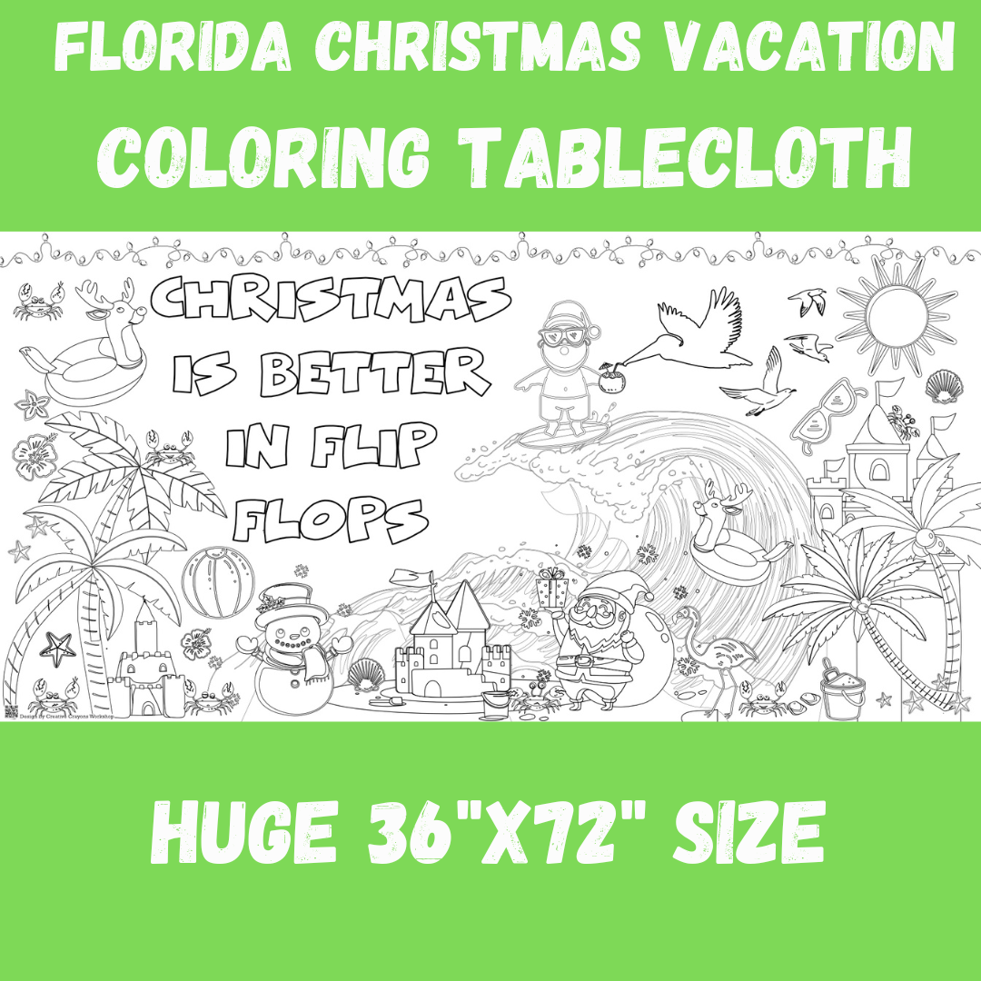Cholemy 6 Pcs Christmas Coloring Tablecloth Activity Paper Tablecloth  Christmas Paper Table Cover for Kids Santa Claus Snowman Coloring  Disposable