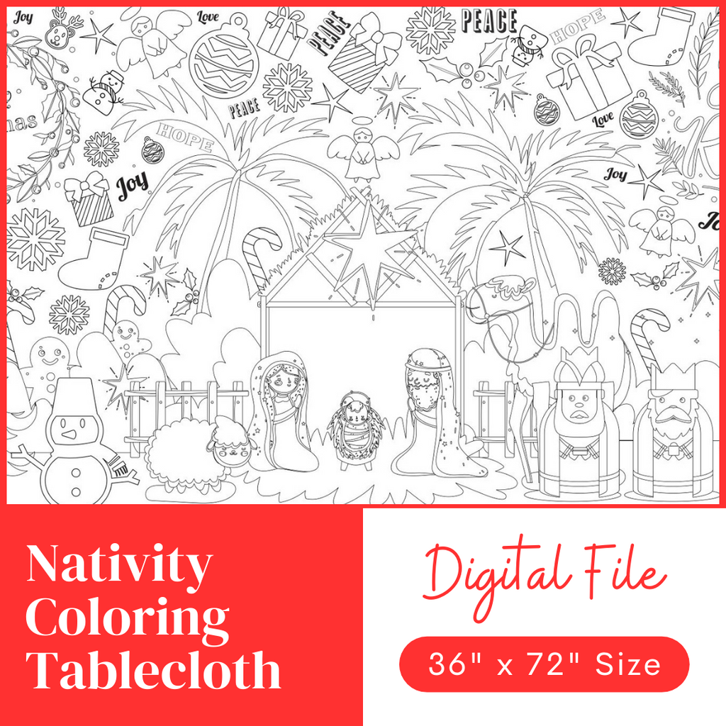 Coloring Tablecloth Digital Downloads – Creative Crayons Workshop