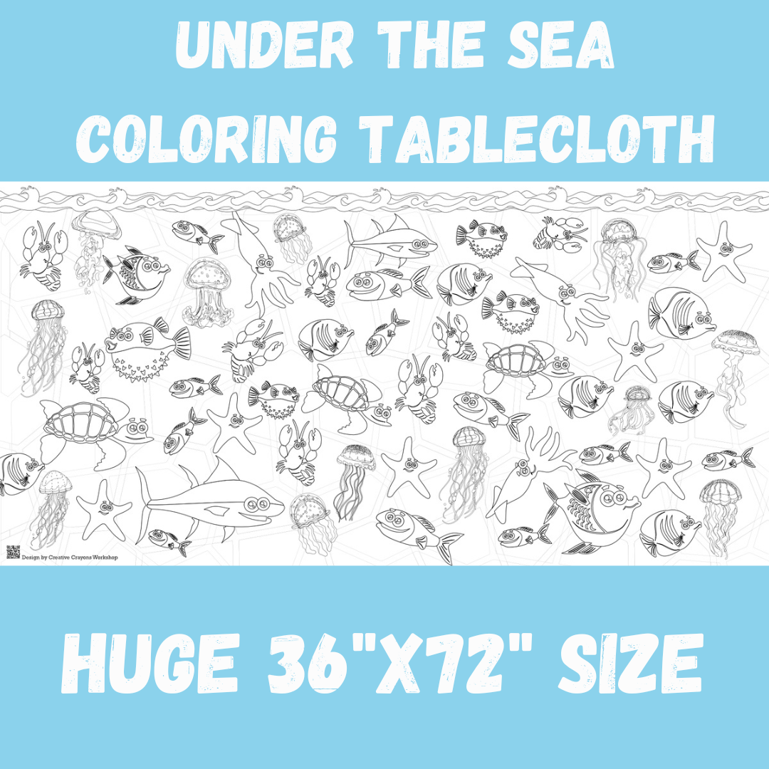 Under the Sea Coloring Tablecloth – Creative Crayons Workshop