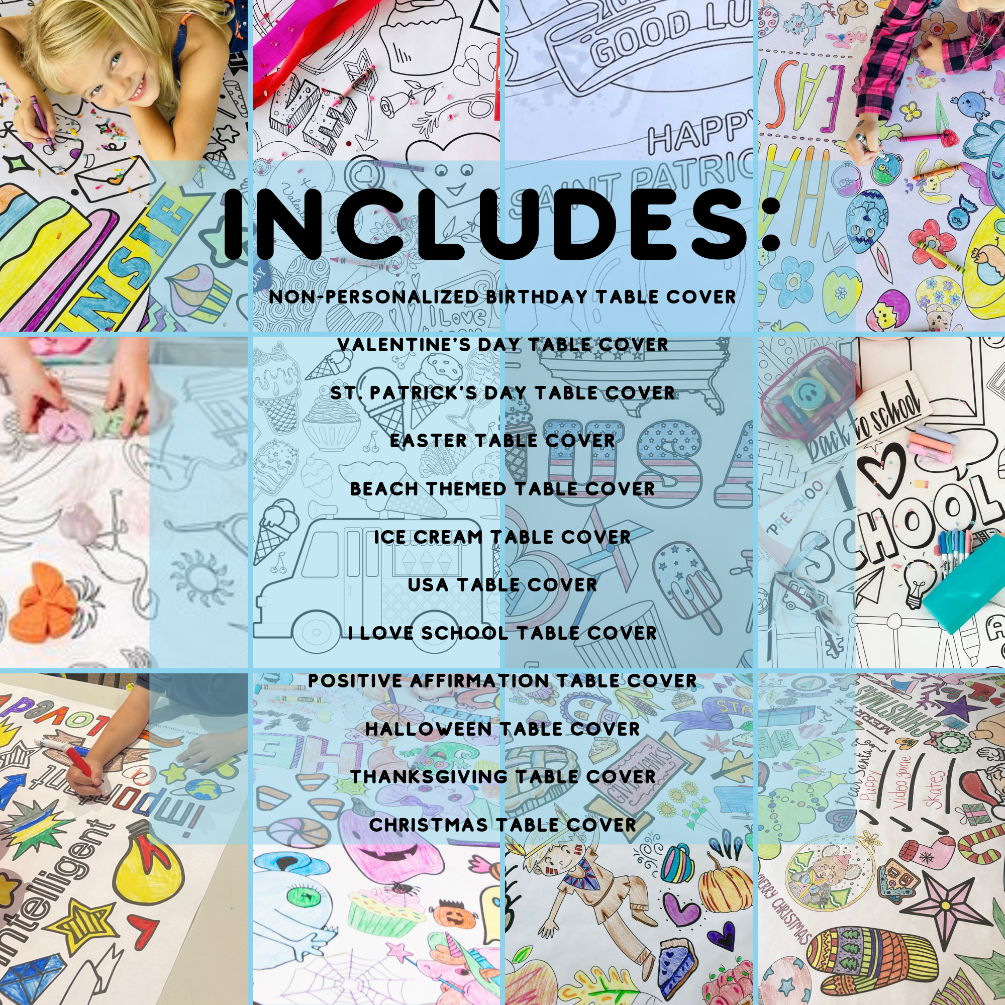 Monthly Coloring Tablecloth Subscription – Creative Crayons Workshop