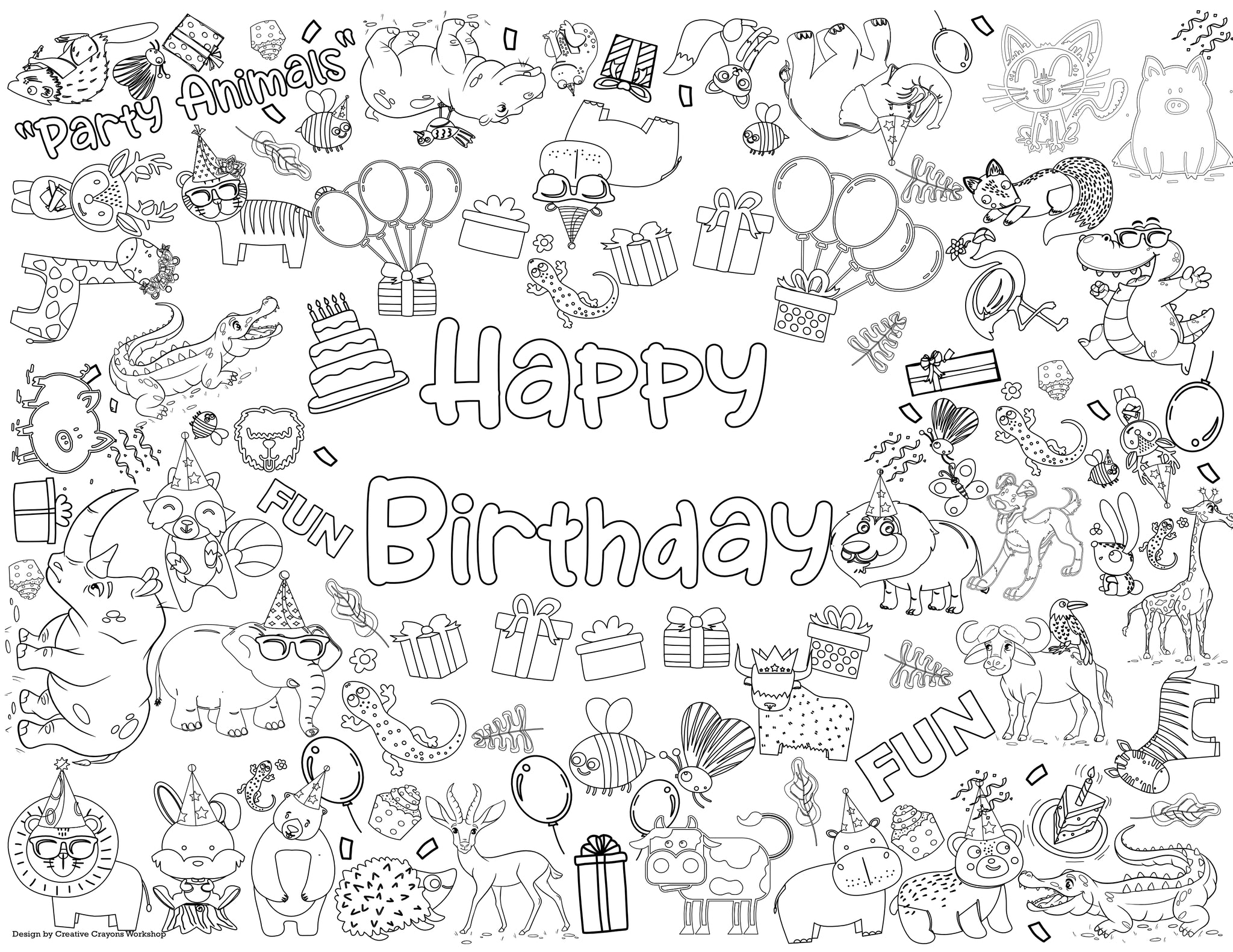 Party Zone Coluring In Party Coloring Page