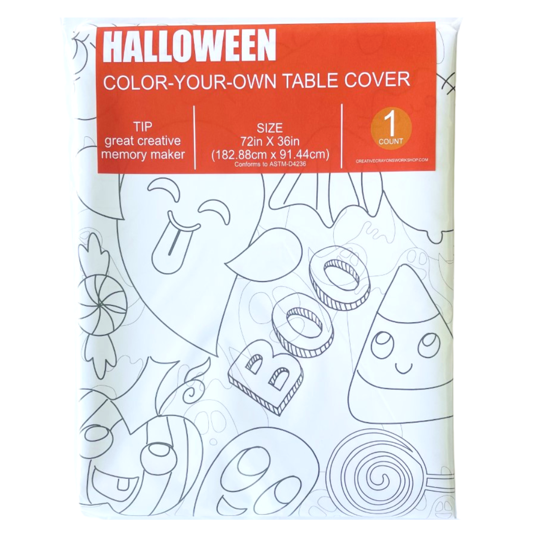 Halloween Coloring Tablecloth – Creative Crayons Workshop