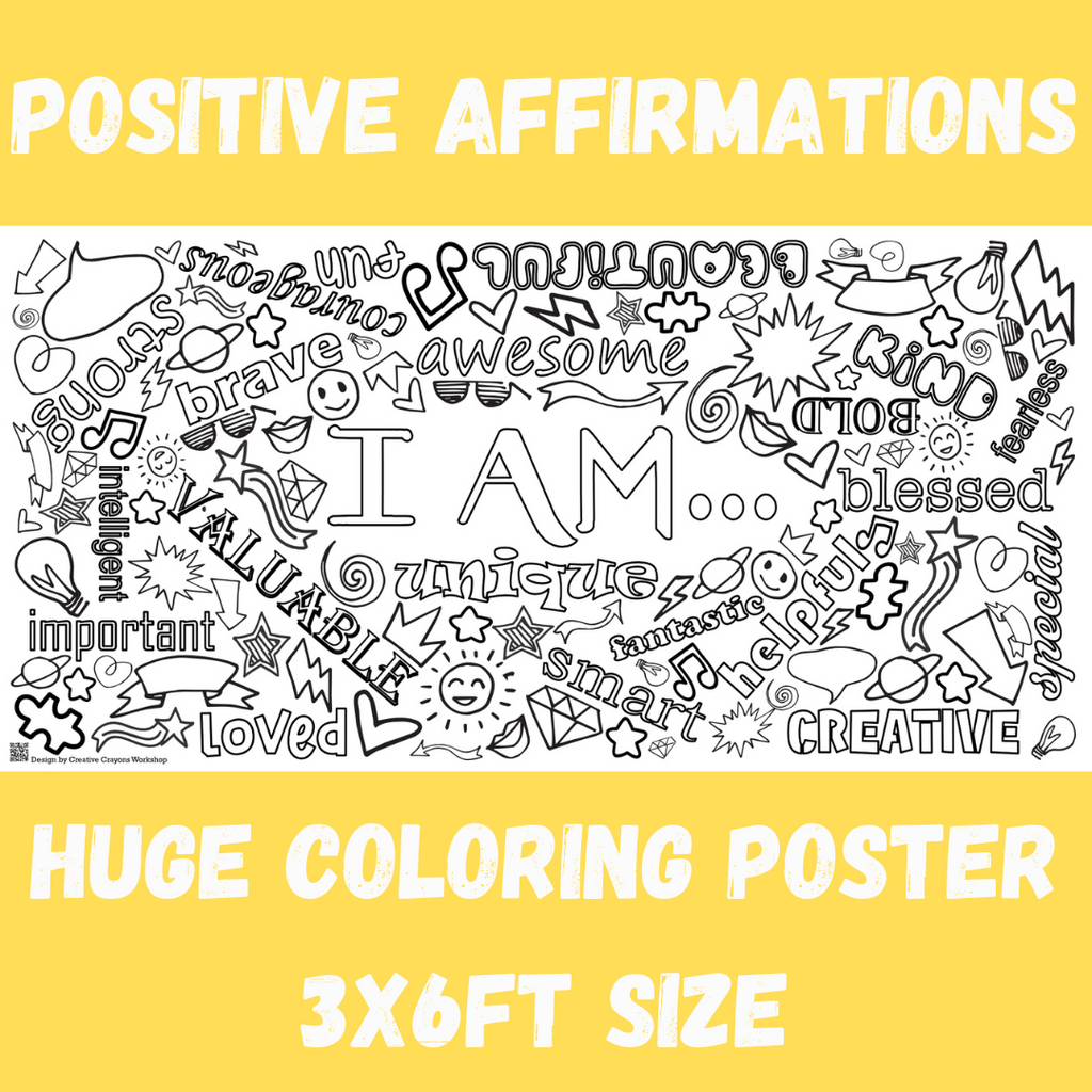 Positive Affirmations 3x6 foot