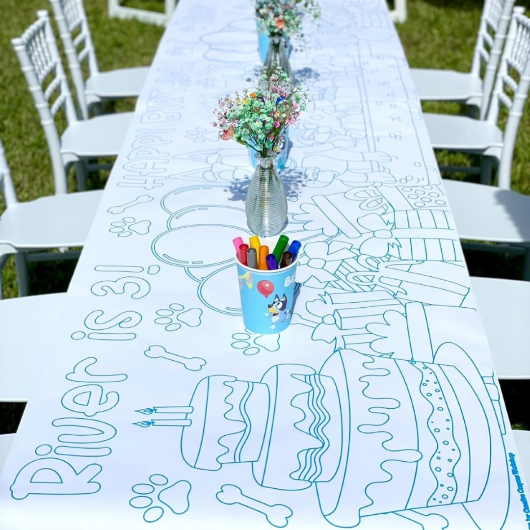 Giant Paper Coloring Tablecloth for Kids Huge Food Fun Design World Posters  Activity Large Food Color-in Paper Poster Table Cover for Kids Boys Girls