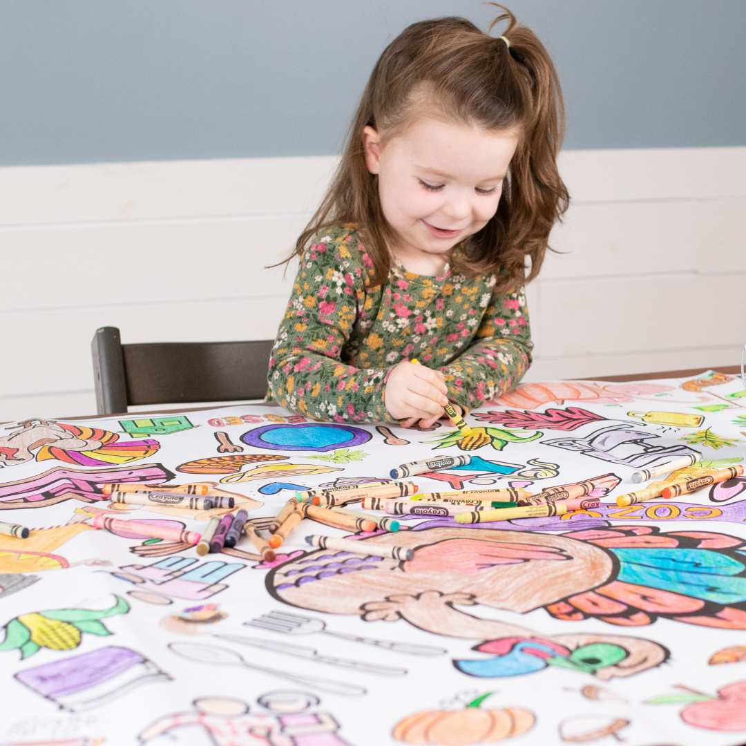 Thanksgiving Coloring Tablecloth – Creative Crayons Workshop