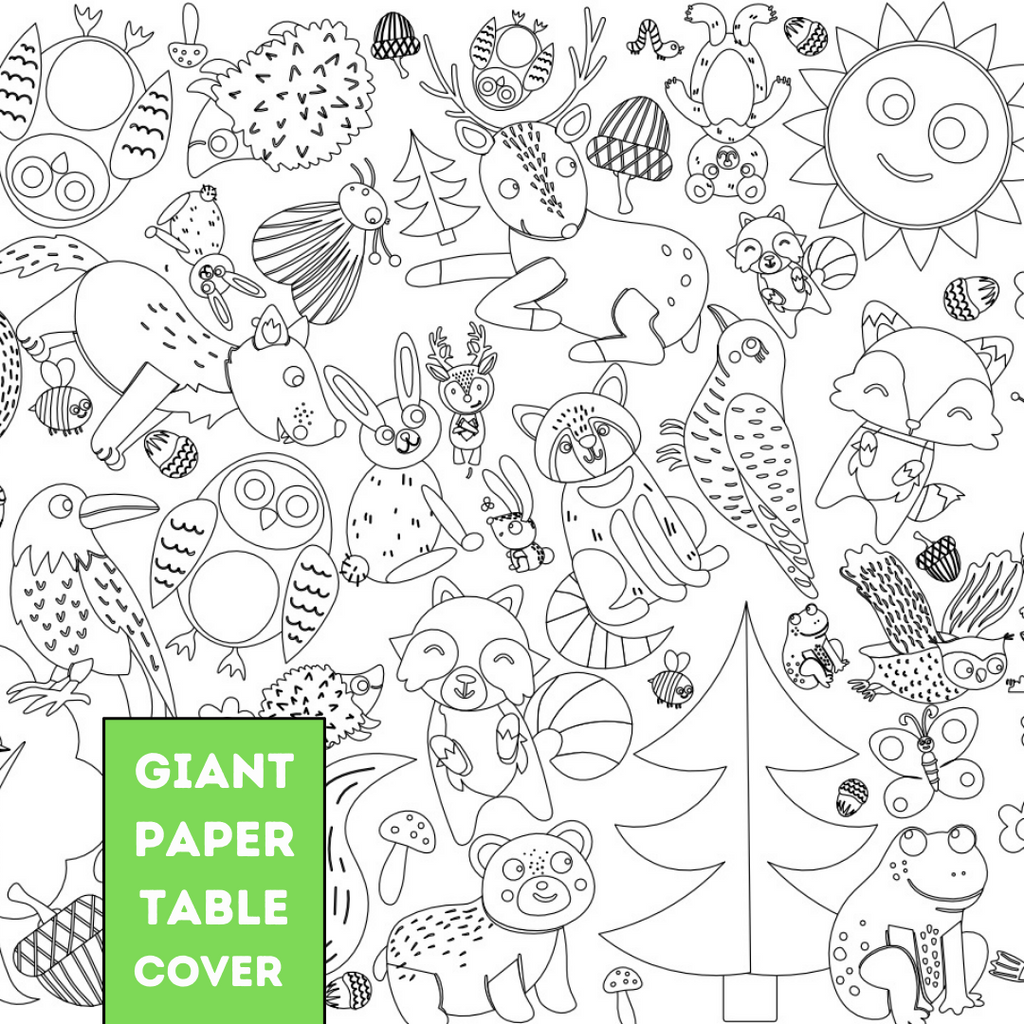 Enchanted Forest Coloring Tablecloth – Creative Crayons Workshop